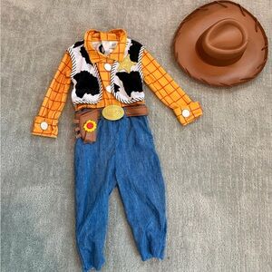 Kids Toy Story Woody Cowboy Costume with Hat